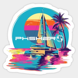 Phisher Catamaran Sticker